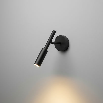 Stick-On Wall Light | Slim Nordic Adjustable LED Sconce in Black or White for Bedroom and Living Room
