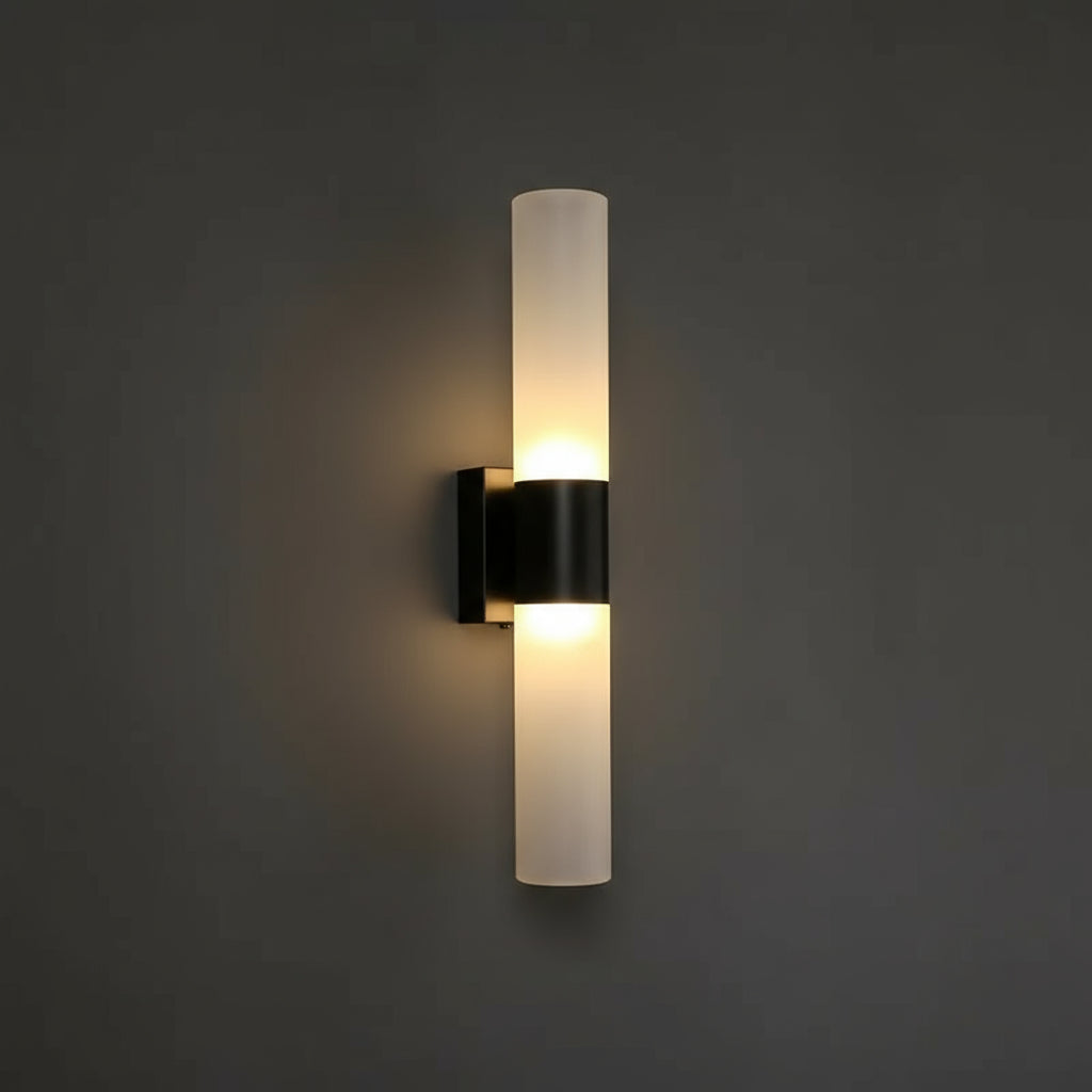 Modern Wall Light | Vertical Double-Ended Glass Tube Sconce