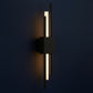 Rechargeable Vertical Bar Wall Light | Art Deco Dual-Rod Sconce with Warm Integrated LED