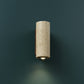 Contemporary Wall Light | Travertine Cylinder or Square Shade with Solid Wood Base