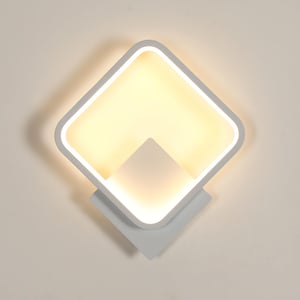 LED Wall Light | Modern Round Aluminum Sconce with Milky White Silicone Shade