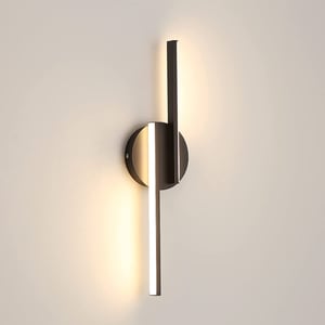 LED Wall Light | Modern Black Aluminum Sconce with Dual Bar Design