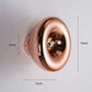 LED Wall Light | Modern Metallic Ring Sconce in Glass & Iron