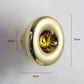 LED Wall Light | Modern Metallic Ring Sconce in Glass & Iron