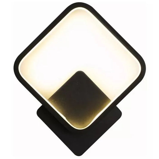 LED Wall Light | Modern Round Aluminum Sconce with Milky White Silicone Shade